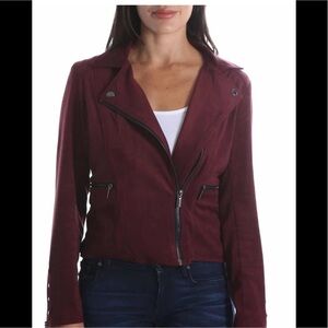 Faux suede Raisin Moto Jacket